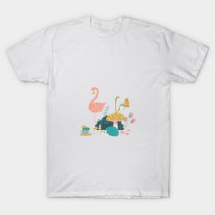 Wandering in Wonderland - Blue + Gold T-Shirt